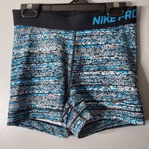 ❌SOLD❌Nike Pro Womens Athletic Training Shorts Size Small Blue Black